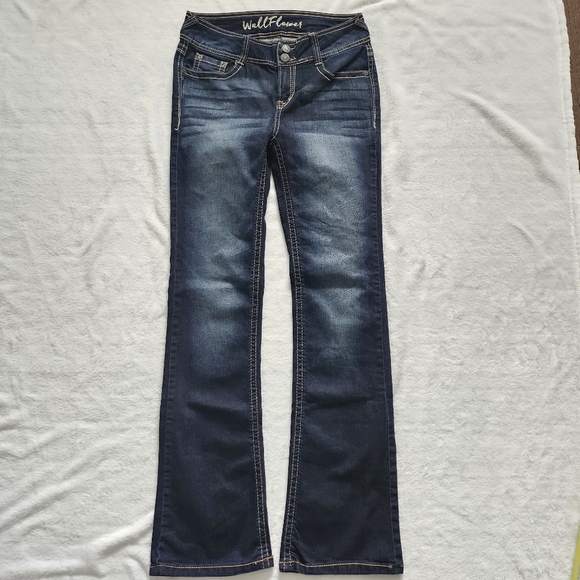 Wallflower Denim - WALL FLOWER Dark Blue Boot Cut Denim Jeans Size 5 (28)